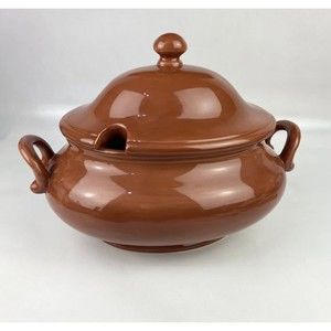 Pottery Barn Sausalito Terracotta Bowl Soup Tureen Thanksgiving Dish Serveware